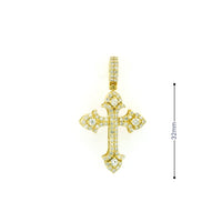 14k Yellow Gold Diamond Pendant | 1.68ctw Round Natural Diamonds, 32mm