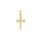14k Yellow Gold Diamond Pendant | 1.64ctw Round Natural Diamonds, 28mm