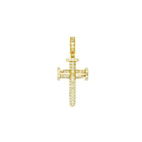 14k Yellow Gold Diamond Pendant | 1.64ctw Round Natural Diamonds, 28mm