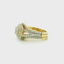 14k Yellow Gold Women’s Diamond Ring | 1.29ctw Natural White Diamonds, 12mm
