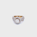 14K Yellow Gold Women's Ring with 4.05CTW Natural White Diamond