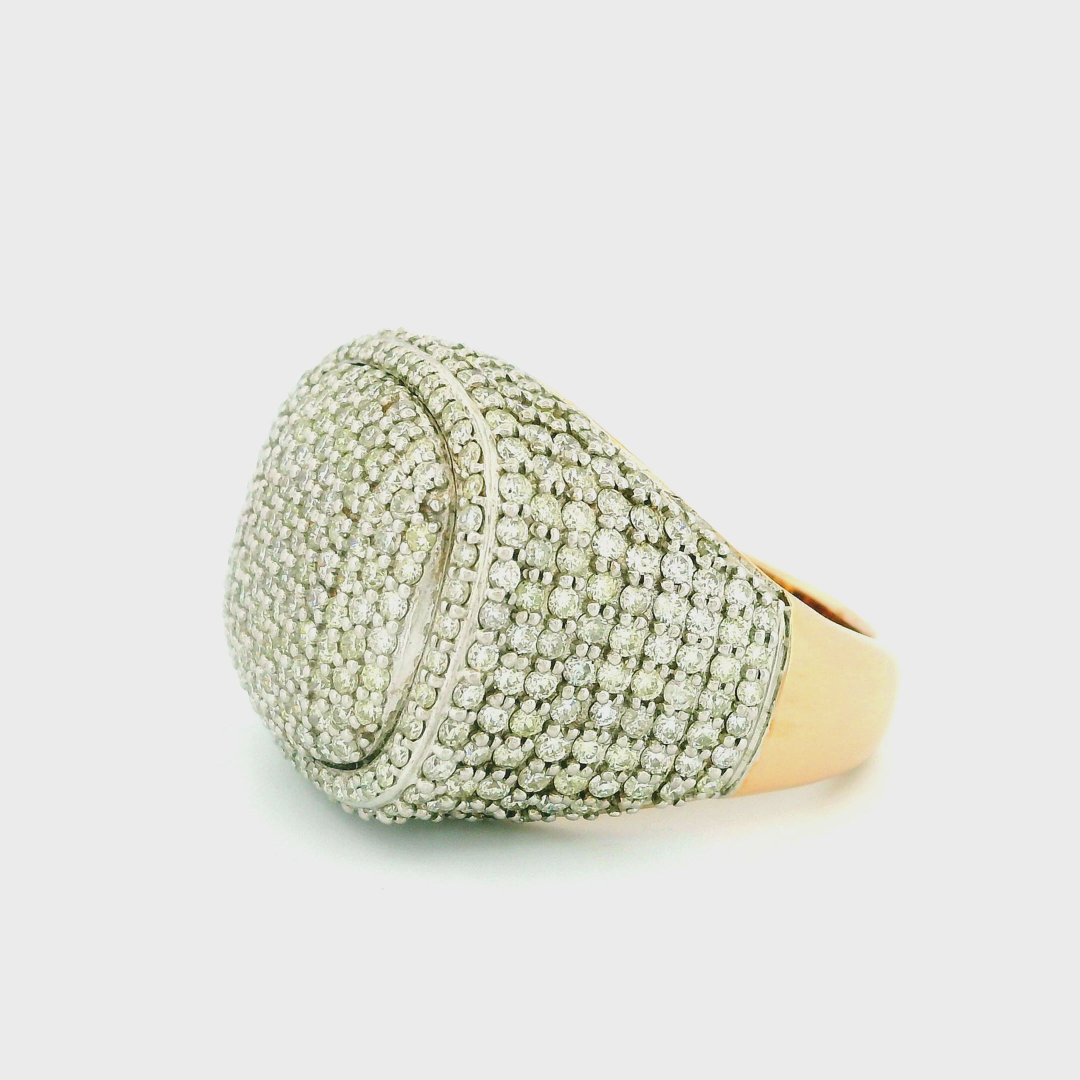 14k Rose Gold Men’s Champion Ring | 4.94ctw Natural White Diamond