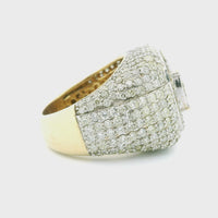 8.12ctw Round-Cut Diamond Men’s Champion Ring in 14K White Gold – Luxury Statement Jewelry