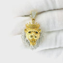 14k Yellow Gold Diamond Pendant | 0.31ctw Round Natural Diamonds, 24mm