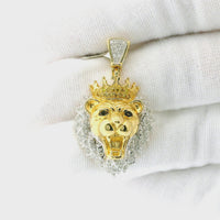 14k Yellow Gold Diamond Pendant | 0.31ctw Round Natural Diamonds, 24mm