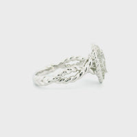 14K White Gold with 0.41CTW Natural White Diamond Women's Ring