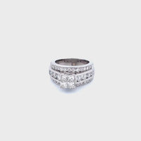 14K White Gold Women's Ring with 3.00CTW Natural White Diamonds