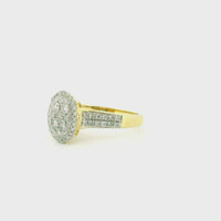 14k Yellow Gold Women’s Diamond Ring | 0.63ctw Natural White Diamonds, 11.8mm