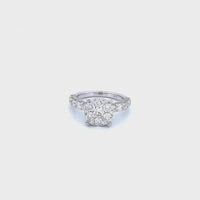 14K White Gold with 2.86CTW Natural White Diamond Women's Ring