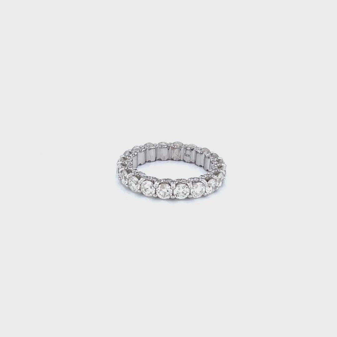 14K White Gold Women's Ring with 4.7CTW Natural White Diamond