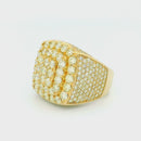 14k Yellow Gold Diamond Ring | 9.00ctw Natural Diamonds, Men’s Luxury Statement Ring