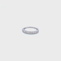 14K White Gold with 0.56CTW Natural White Diamond Ring