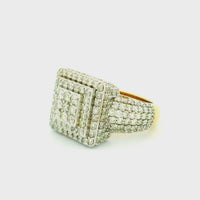 14k Yellow Gold Men’s Champion Ring | 4.54ctw Natural White Diamond