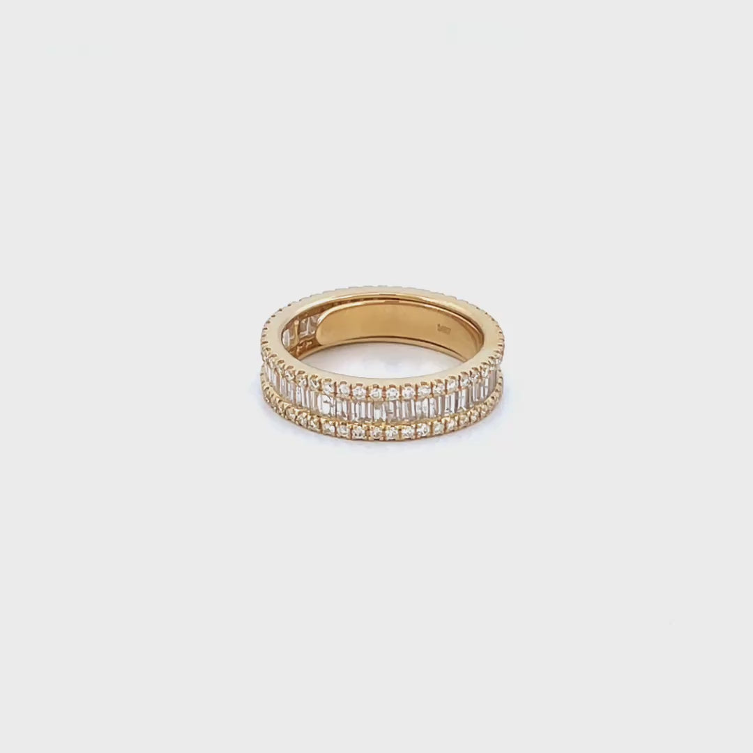 14K Yellow Gold Women's Ring with 2.2CTW Natural White Diamonds