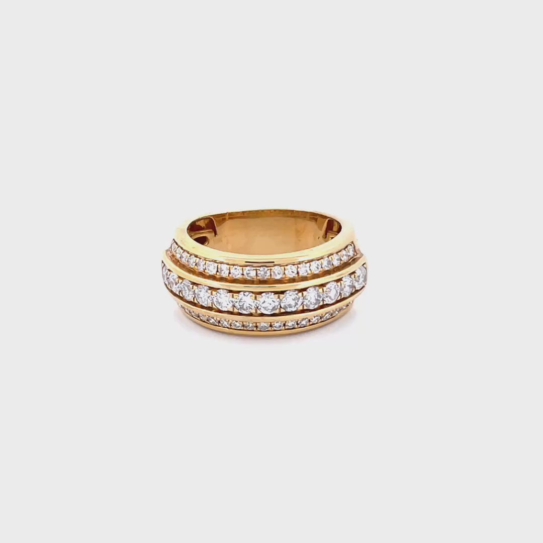 10K Yellow Gold Men's Pinky Ring with 2.50CTW Natural White Diamonds