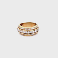 10K Yellow Gold Men's Pinky Ring with 2.50CTW Natural White Diamonds