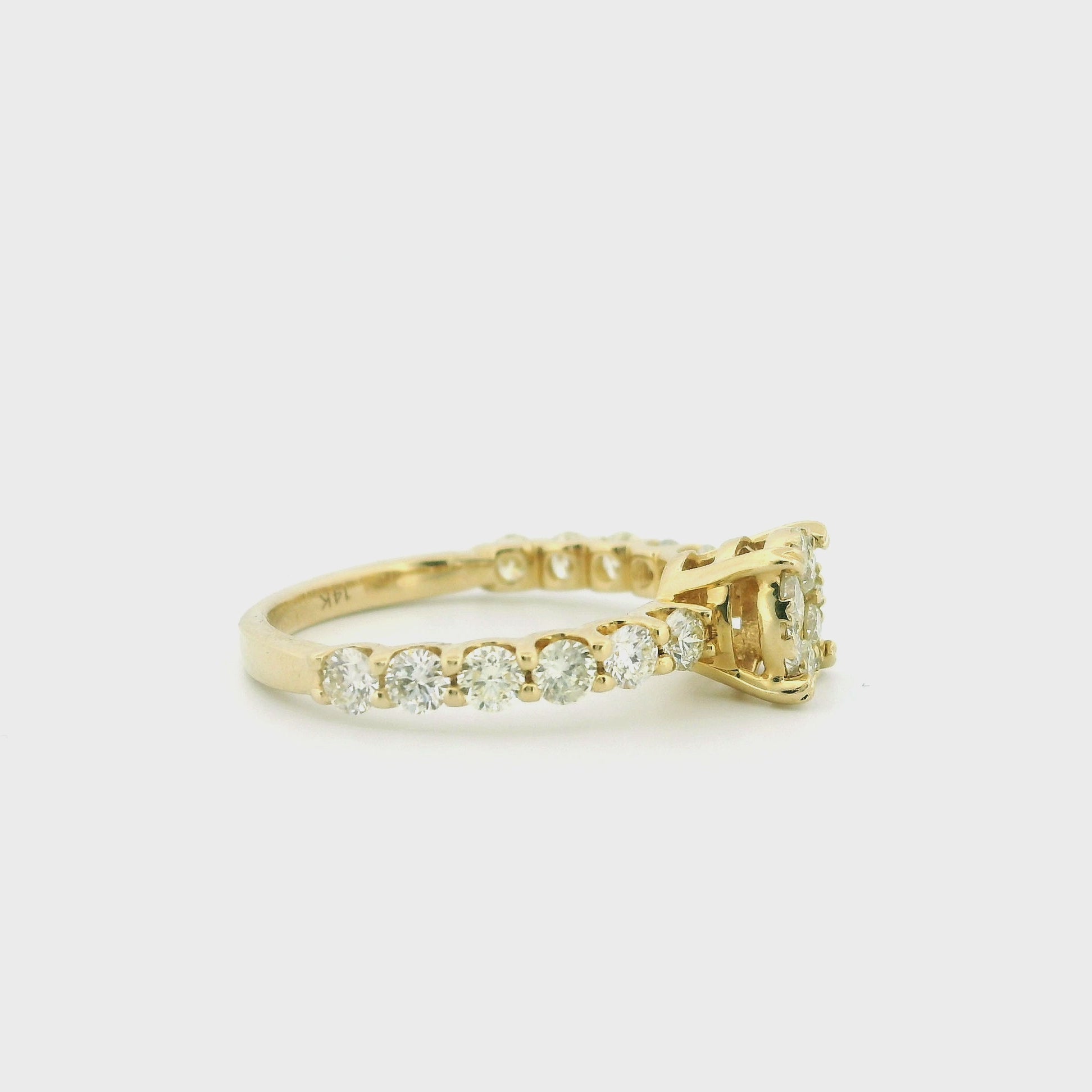 1.17ctw Natural Diamond Ring in 14K Yellow Gold – Elegant Ladies’ Jewelry