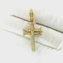 14k Yellow Gold Diamond Pendant | 1.64ctw Round Natural Diamonds, 28mm