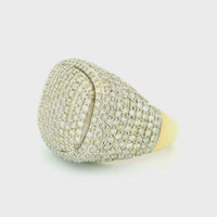 14k Yellow Gold Men’s Champion Ring | 4.94ctw Natural White Diamond