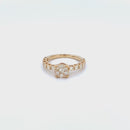 14K Yellow Gold with 1.17CTW Natural White Diamond Women's Ring