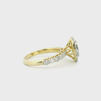14K Yellow Gold with 1.48CTW Natural White Diamond Women's Ring