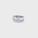 14K White Gold Men's Ring with 0.77CTW Natural White Diamond