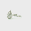 14k White Gold Women’s Diamond Ring | 1.61ctw Natural White Diamonds, 14mm