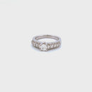 14K White Gold Women's Ring with 1.08CTW Natural White Diamonds