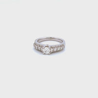 14K White Gold Women's Ring with 1.08CTW Natural White Diamonds