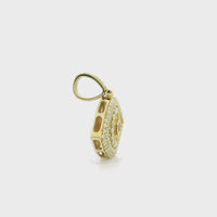 14K Yellow Gold Evil Eye Pendant – 1.75 Ctw Natural White Diamonds | Luxury Protection Jewelry
