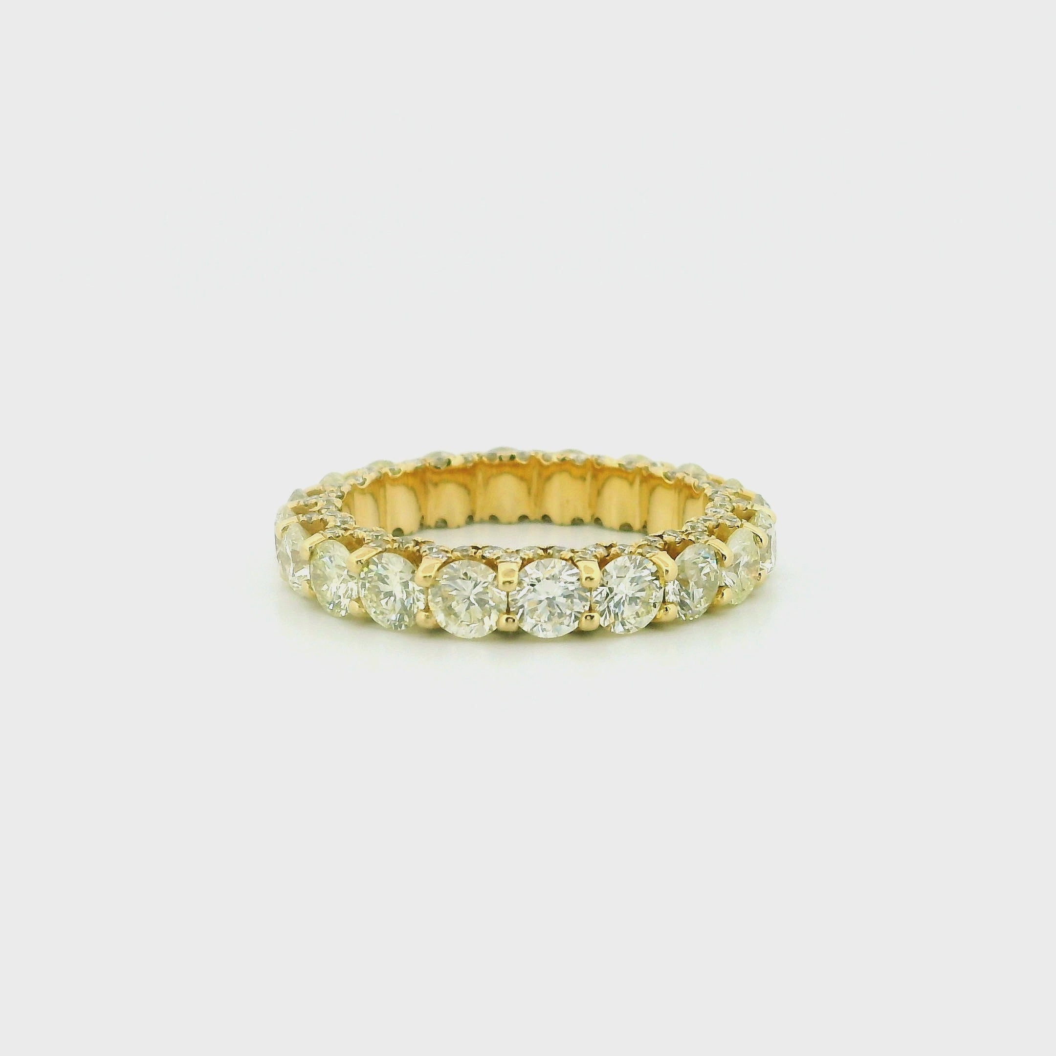 14k Yellow Gold Women’s Diamond Ring | 4.72ctw Natural White Diamonds, 4mm