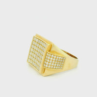 14k Yellow Gold Men’s Champion Ring | 1.95ctw Natural White Diamond