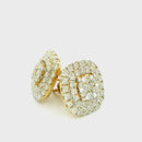 14k Yellow Gold Diamond Earrings | 2.22ctw Round Natural Diamonds, 14mm