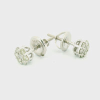 14k White Gold Diamond Earrings | 0.25ctw Round Natural Diamonds, 5mm