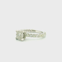 14k White Gold Women’s Diamond Ring | 1.78ctw Natural White Diamonds, 7mm