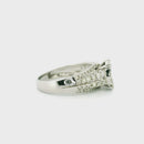 14K White Gold with 1.32CTW Natural White Diamond Women's Ring