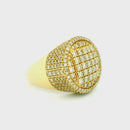 14k Yellow Gold Men’s Champion Ring | 3.77ctw Natural White Diamond