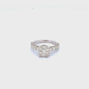 14K White Gold with 1.75CTW Natural White Diamond Women's Ring