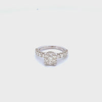 14K White Gold with 1.75CTW Natural White Diamond Women's Ring