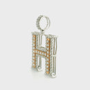 14k White Gold Diamond Pendant | 2.23ctw Round Natural Diamonds, 27mm