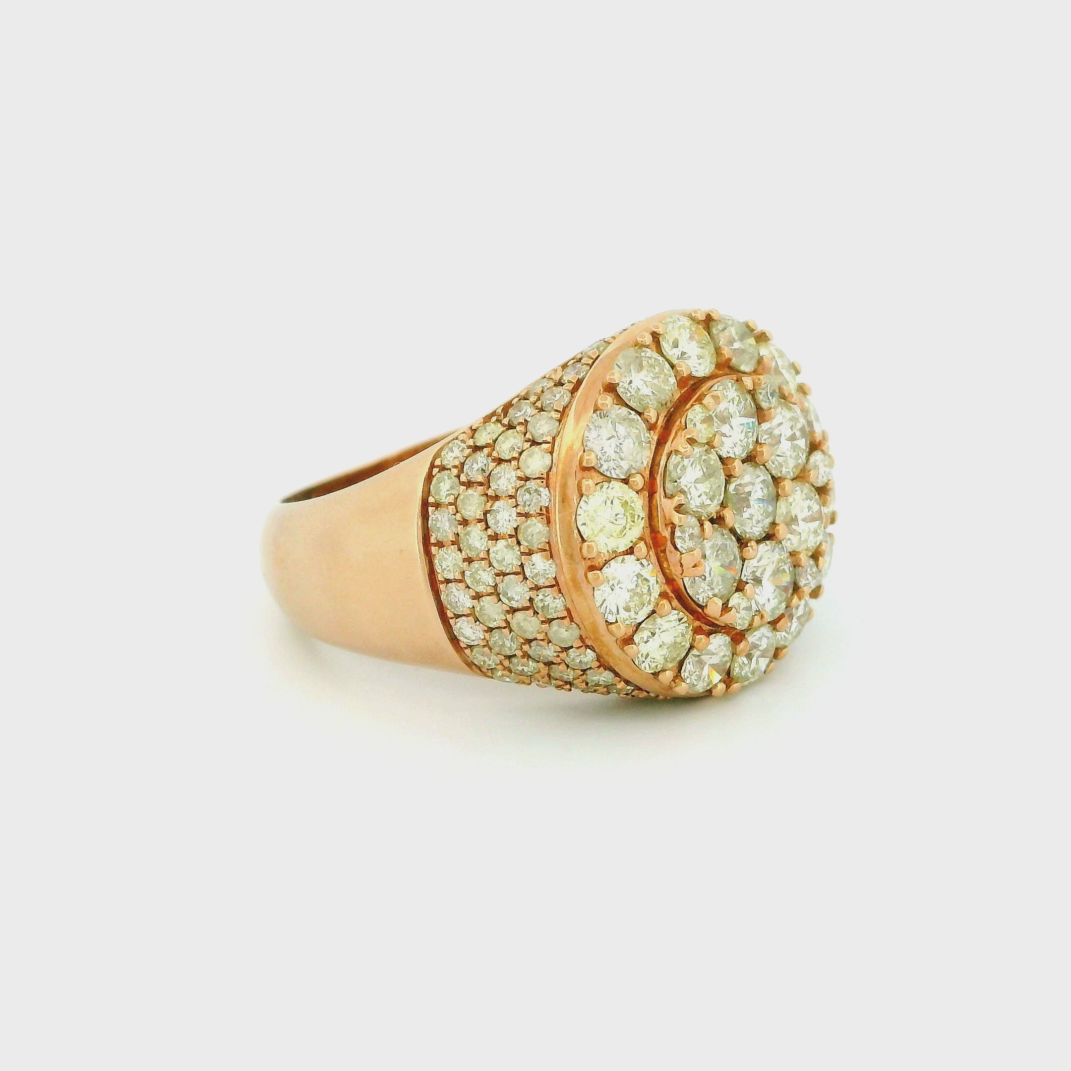 10k Rose Gold Men’s Champion Ring | 4.61ctw Natural Diamond