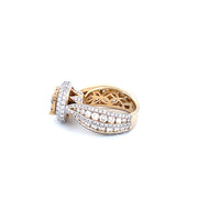 14K Yellow Gold Women's Ring with 4.05CTW Natural White Diamond