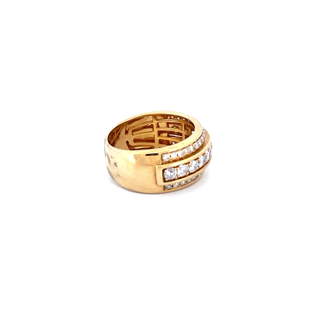 10K Yellow Gold Men's Pinky Ring with 2.50CTW Natural White Diamonds