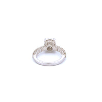 14K White Gold with 1.75CTW Natural White Diamond Women's Ring