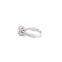 14K White Gold Women's Ring with 1.41CTW Natural White Diamonds