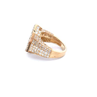 14K Yellow Gold Men's Pinky Ring with 4.5CTW Natural White Diamond