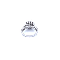 14K White Gold Women's Ring with 1.24CTW Natural White Diamonds