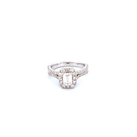 14K White Gold Women's Ring with 1.41CTW Natural White Diamonds