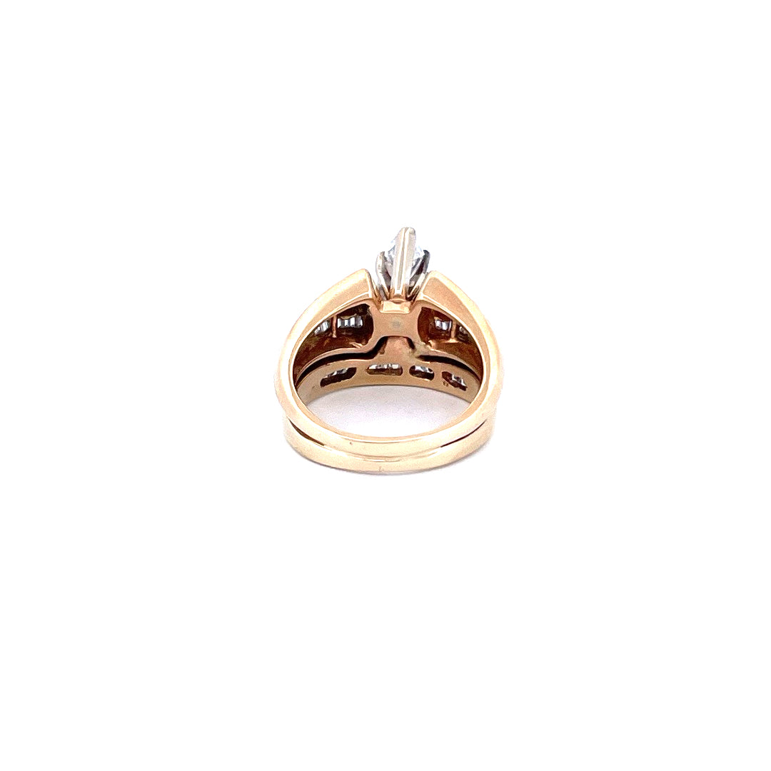 14K Yellow Gold Women's Ring with 2.00CTW Natural White Diamonds