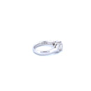 Platinum Women's Ring with 1.75CTW Radiant Cut and Cushion Cut Natural White Diamond